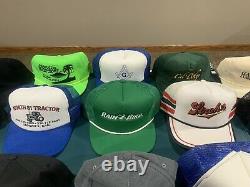 Estate Collection Lot of 92 NOS Unworn Vintage 80's 90's Snapback Trucker Hats