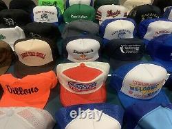 Estate Collection Lot of 92 NOS Unworn Vintage 80's 90's Snapback Trucker Hats