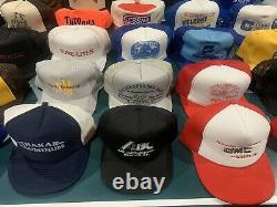 Estate Collection Lot of 92 NOS Unworn Vintage 80's 90's Snapback Trucker Hats