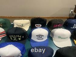 Estate Collection Lot of 92 NOS Unworn Vintage 80's 90's Snapback Trucker Hats