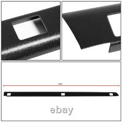 FOR 1999-2007 SILVERADO/SIERRA 8FT BED BLACK TRUCK RAIL COVER CAP MOLDING WithHOLE