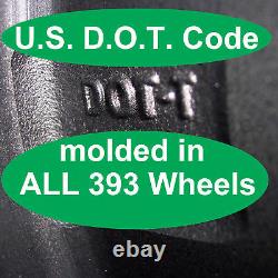 FOUR 14x7 4/110 Aluminum RIMS WHEELS & CENTER CAPS fits some Mini Trucks