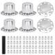 F&r Chrome Abs Semi Truck Hub Cover Kit 33mm Lug 20 22.5 24.5 Hub Piloted Wheels