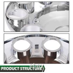 F&R Chrome ABS Semi Truck Hub Cover Kit 33mm Lug 20 22.5 24.5 Hub Piloted Wheels