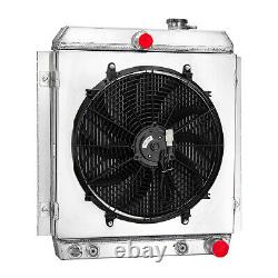 Fit 1947-1954 Chevy 3100 3600 3800 Pickup 3.8L Truck 4 Rows Radiator+Shroud Fan