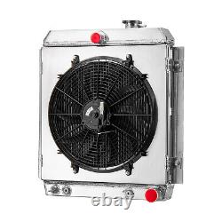 Fit 1947-1954 Chevy 3100 3600 3800 Pickup 3.8L Truck 4 Rows Radiator+Shroud Fan