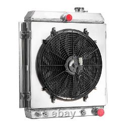Fit 1947-1954 Chevy 3100 3600 3800 Pickup 3.8L Truck 4 Rows Radiator+Shroud Fan