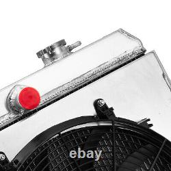 Fit 1947-1954 Chevy 3100 3600 3800 Pickup 3.8L Truck 4 Rows Radiator+Shroud Fan