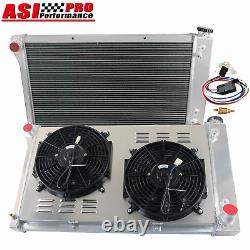 Fit 1967-1972 1970 1971 Chevy C10 C/K 10 20 30 Truck 4 Row Radiator Shroud Fan