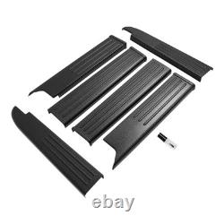 Fits 2009-2014 Ford F-150 Truck Side Bed Rail Caps Cover Black Molding 5.5' Pair