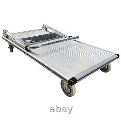 Folding Platform Truck, Aluminum, 660 lb. Cap, 48 x 24 x 8-3/8