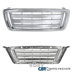 For 04-08 Ford F150 Pickup Truck Billet Chrome Front Bumper Hood Grill Grille