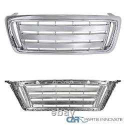 For 04-08 Ford F150 Pickup Truck Billet Chrome Front Bumper Hood Grill Grille
