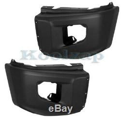 For 14-19 Tundra Pickup Front Bumper Extension End Textured Left Right SET PAIR