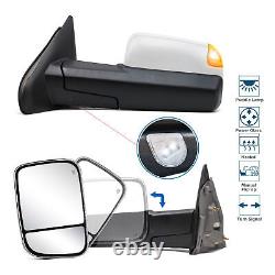 For 2005 Dodge Ram 3500 Towing Mirrors Power Heated Turn Signal Light Chrome Cap