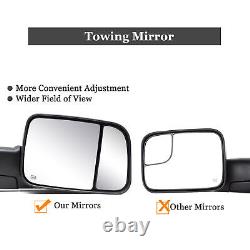 For 2005 Dodge Ram 3500 Towing Mirrors Power Heated Turn Signal Light Chrome Cap