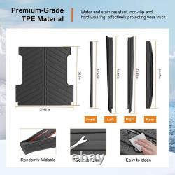 For 2015-2025 Ford F150 5.5FT Truck Bed Rail Caps Truck Bed Mat Tailgate Mat