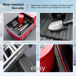 For 2019-2026 Chevy Silverado 1500 Bed Mat Truck Bed Rail Caps Tailgate Mat