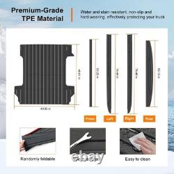 For 2019-2026 Chevy Silverado 1500 Bed Mat Truck Bed Rail Caps Tailgate Mat