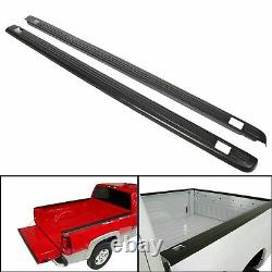 For Chevrolet GMC Silverado 6.5FT Bed Black Truck Rail Caps Cover Molding