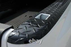 For Chevy C2500 89-00 Dee Zee Black-Tread Side Bed Wrap Caps w Stake Holes