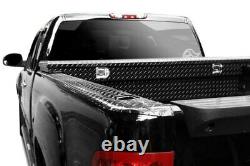 For Chevy Silverado 2500 HD 07-14 Black-Tread Side Bed Wrap Caps w Stake Holes