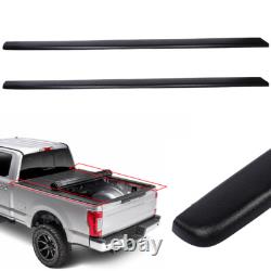 For Chevy Silverado Sierra 99-06 6'6 Bed Truck Rail Caps Cover Molding Black