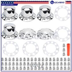 For Semi Truck Hub Cover Wheel Axle Cover Center Caps with 33mm Lug Nut Covers New