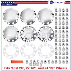 For Semi Truck Hub Cover Wheel Axle Cover Center Caps with 33mm Lug Nut Covers New