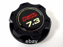 Ford F250 F350 Truck Power Stroke 7.3l Diesel Billet Engine Oil Filler Cap Black