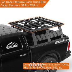 Full-Size Truck Cap Rack Platform Rack Truck Bed Cargo Carrier for F-150 Ram GMC