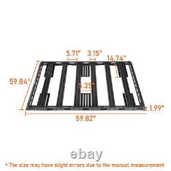 Full-Size Truck Cap Rack Platform Rack Truck Bed Cargo Carrier for F-150 Ram GMC