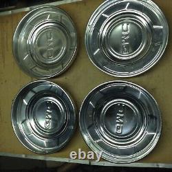 GMC 1/2 Ton Truck Van Suburban Dog Dish Hubcap 10.5 1976 1984 set 4 like new