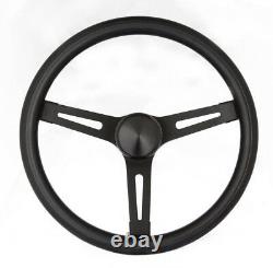 GMC Pick Up Truck Jimmy Van Black Foam on Black Steering Wheel 13 1/2 GMC cap