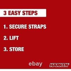 HARKEN Truck Cap Overhead Garage Storage Hoist, Self-Leveling, Safe Anti-Dr