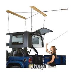 HARKEN Truck Cap Overhead Garage Storage Hoist, Self-Leveling, Safe Anti-Dr