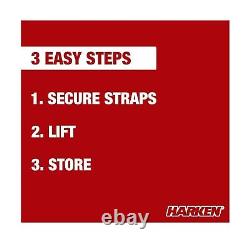 HARKEN Truck Cap Overhead Garage Storage Hoist, Self-Leveling, Safe Anti-Dr