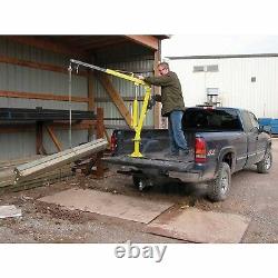 Hand Crank Steel Crane 1,000 lbs Cap Truck or Trailer Bed Mounted 360 Deg