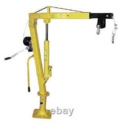 Hand Crank Steel Crane 1,000 lbs Cap Truck or Trailer Bed Mounted 360 Deg