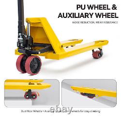 Heavy Duty 4400 lbs Cap 48L x 21W Pallet Jack Truck Manual with Wheels Hand