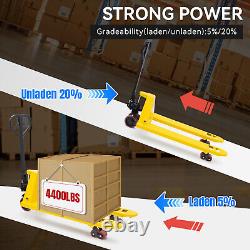 Heavy Duty 4400 lbs Cap 48L x 21W Pallet Jack Truck Manual with Wheels Hand