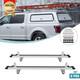 Heavy Duty 53 Truck Cap Topper Rack Aluminum Ladder Roof Rack 2 Crossbars White