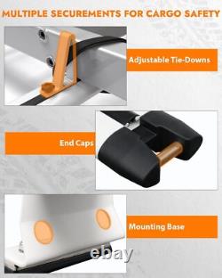 Heavy Duty 53 Truck Cap Topper Rack Aluminum Ladder Roof Rack 3 Crossbars White