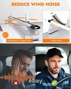 Heavy Duty 53 Truck Cap Topper Rack Aluminum Ladder Roof Rack 3 Crossbars White