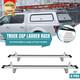 Heavy Duty 63 Truck Cap Topper Rack Aluminum Ladder Roof Rack 2 Crossbars White