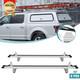 Heavy Duty 63 Truck Cap Topper Rack Aluminum Ladder Roof Rack 2 Crossbars White