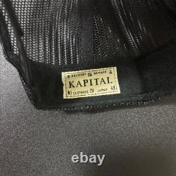 KAPITAL THE DENIM Truck Cap Adjustable Black x Red Men One Size New Unused Japan