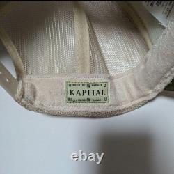 KAPITAL Truck Cap THE Denim Died Mesh khaki × White Men One Size New Unused
