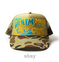 Kapital Capital Denim Men Loves Cats Camouflage Truck Mesh Cap From Japan New