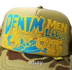 Kapital DENIM MEN LOVES CATS truck cap hat trucker camoflauge